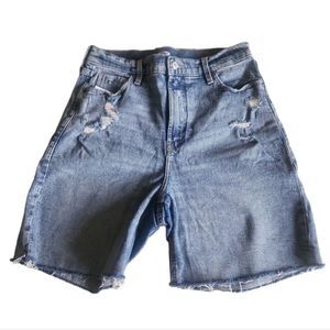 OLD‎ NAVY Blue Distressed 18" Jean Shorts Size 8